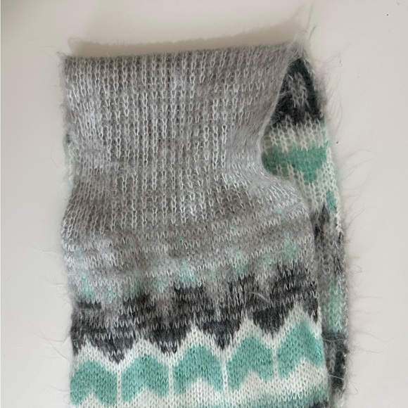 Infinity Scarf in Grey & Teal - Picture 3 of 5